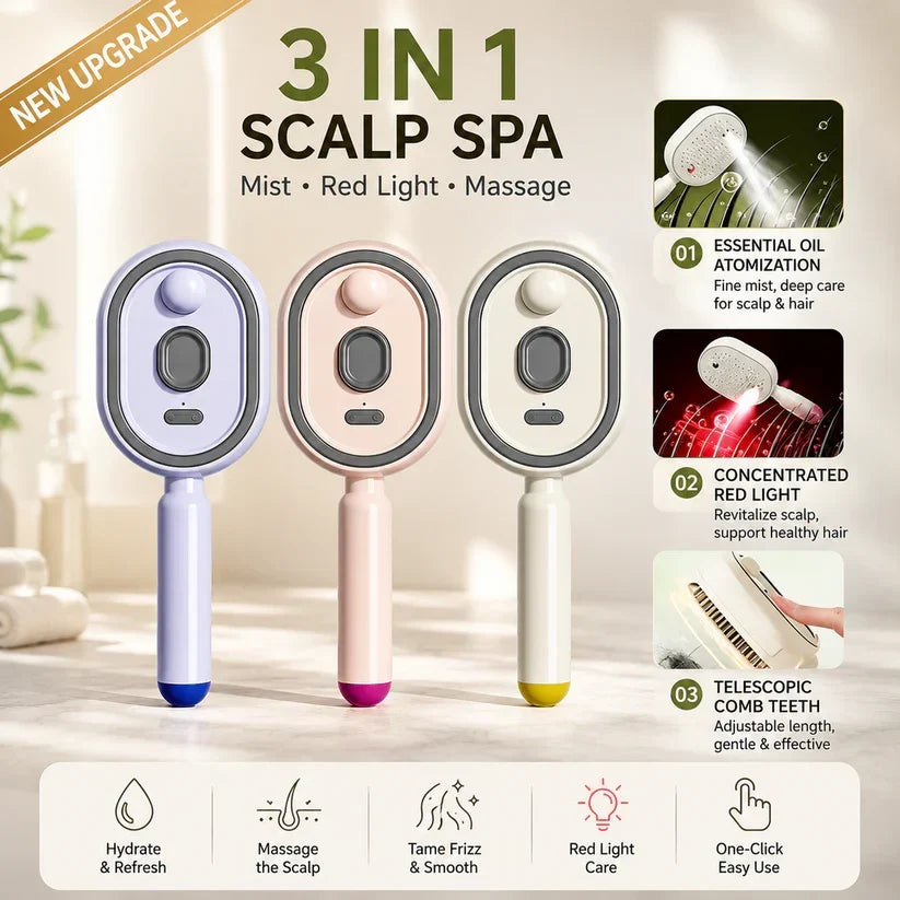 3-in-1 Electric Spray Massage & Self-Cleaning Brush